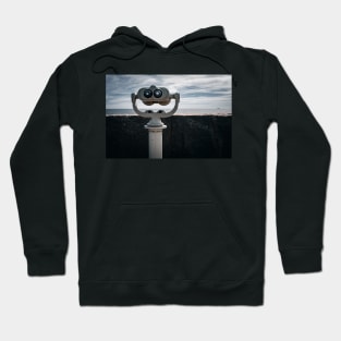 the two eyes in the binoculars, looking out over the Baltic Sea Hoodie